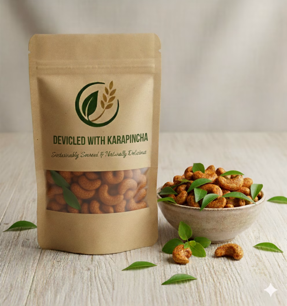Devilled cashew with Karapincha